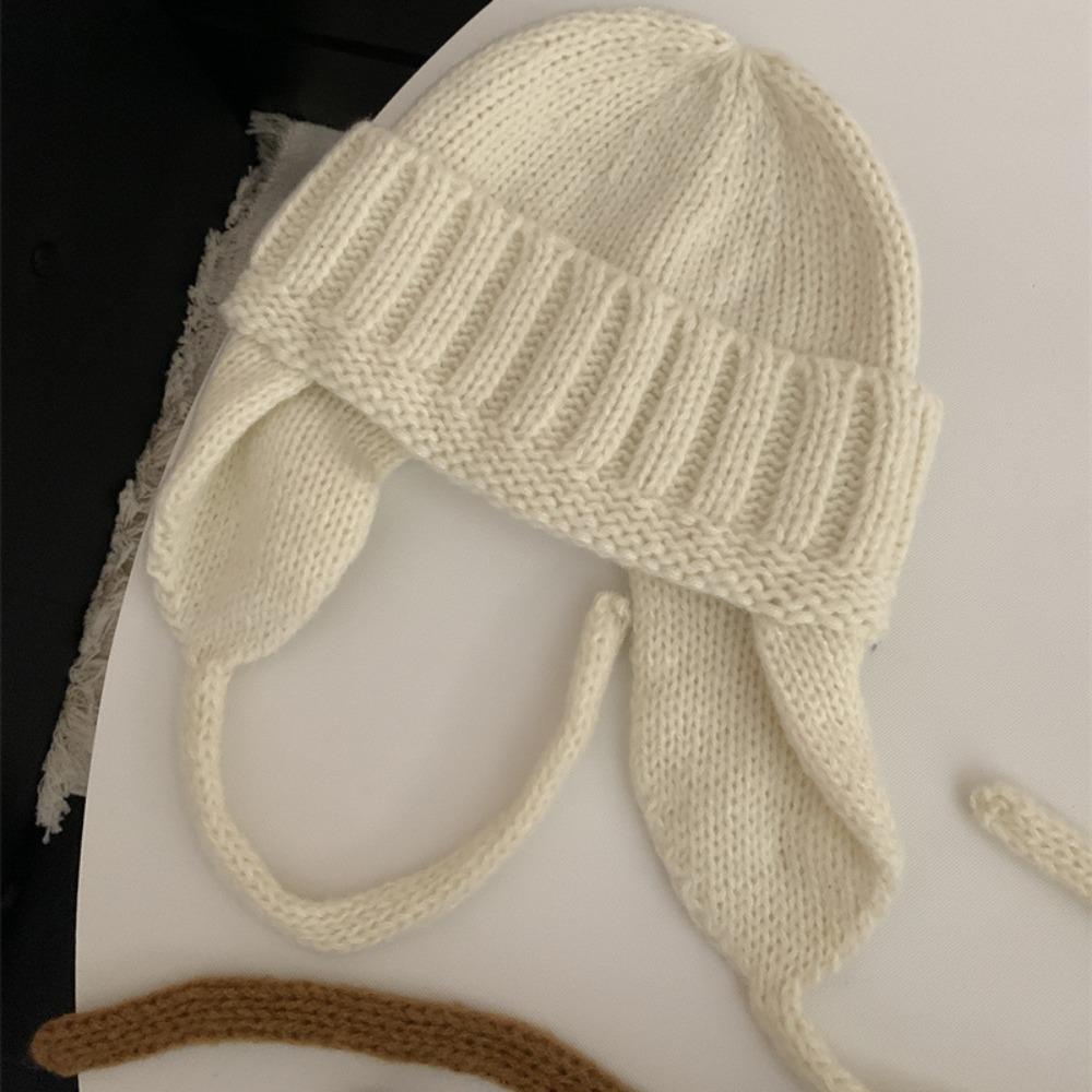 Knitting Winter Warmer Hats Elastic Knitted Hooded Caps High Quality Knitted Wool Flying Hat