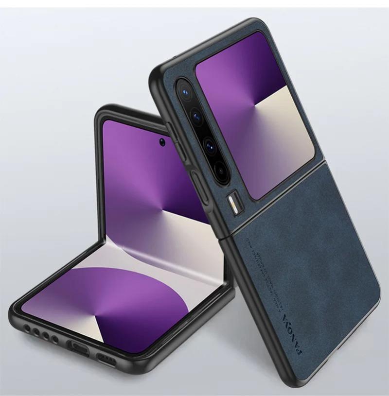 Для Huawei Pura X Роскошный кожаный складной чехол для телефона из овечьей кожи для Huawei Pura X VDE-AL00 Защитный противоударный силиконовый бампер