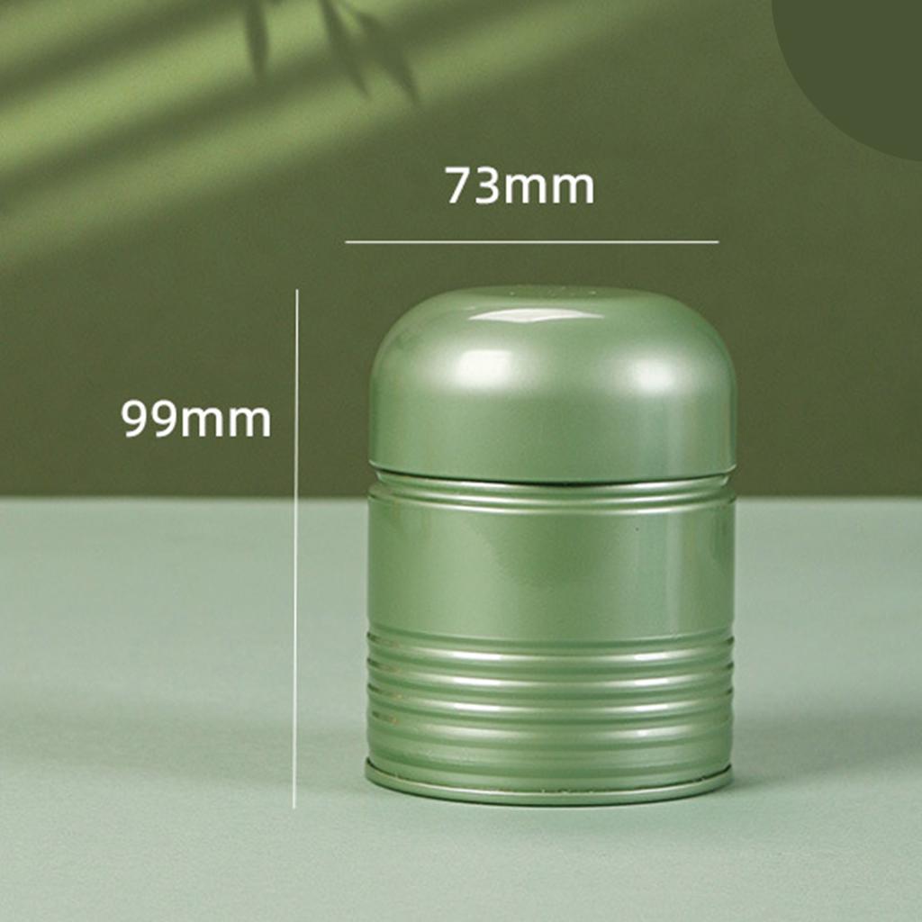 Round Tea Box Compact Tea Container Convenient Tea Storage Box Tinplate Tea Canister Tea Storage Jar for Various Teas