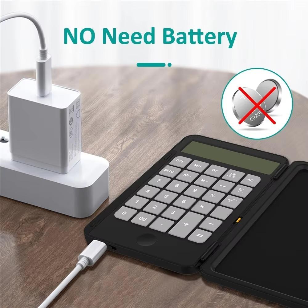 Writing Pad Math Calculator with LCD Notepad Accounting Calculator Drawing Pad for School Office