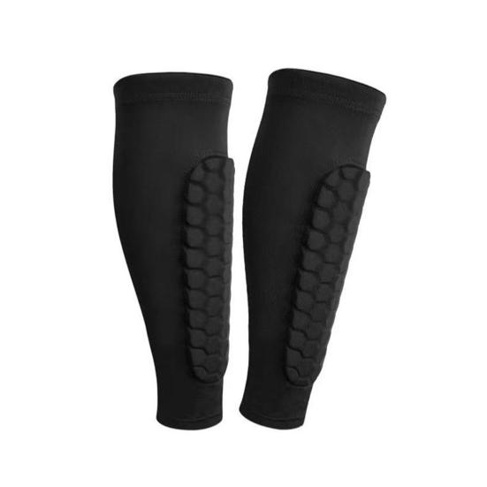 1 Pc Soccer Shin Guard for Kids Youth Adult Calf Compression Sleeve with Honeycomb Pad for Baseball Boxing Football