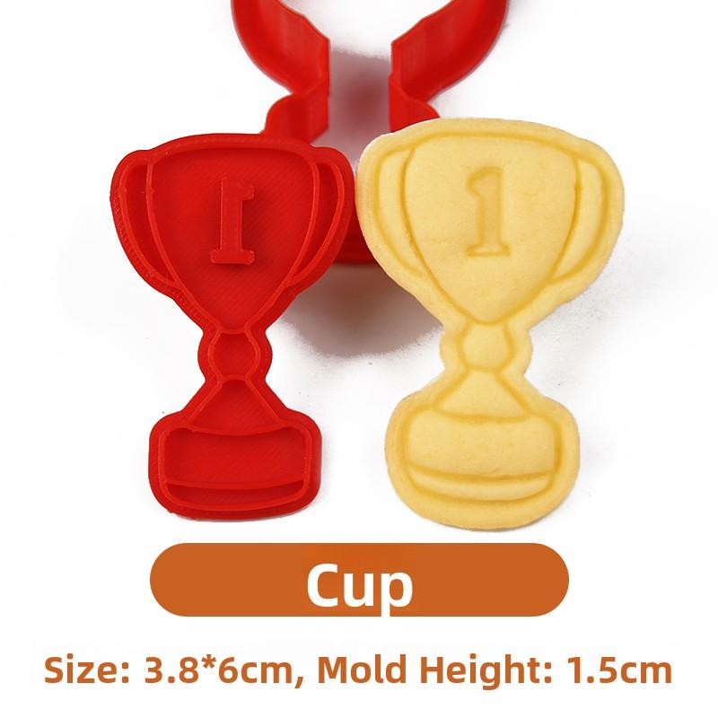 Sports Trophy Cartoon Baking Cookie Mold 3D Pr Dough Cutter DIY Sugar Cr Mold Kitchen Cooking Utensils Home Use