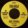 7inch Record ANDY RUSSELL - Your Love Is Everywhere / Welcome T P2009PROMO Capitol Records 1967 US Pop Used