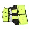 Светоотражающий жилет безопасности, светоотражающий жилет высокой видимости с двумя карманами, размер L, светящийся жилет для