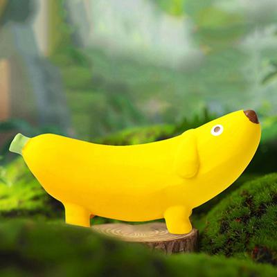 Звуковая игрушка для собак, латексная писклявая игрушка в форме банана, устойчивая к укусам жевательная игрушка, интерактивные игрушки, товары для домашних животных