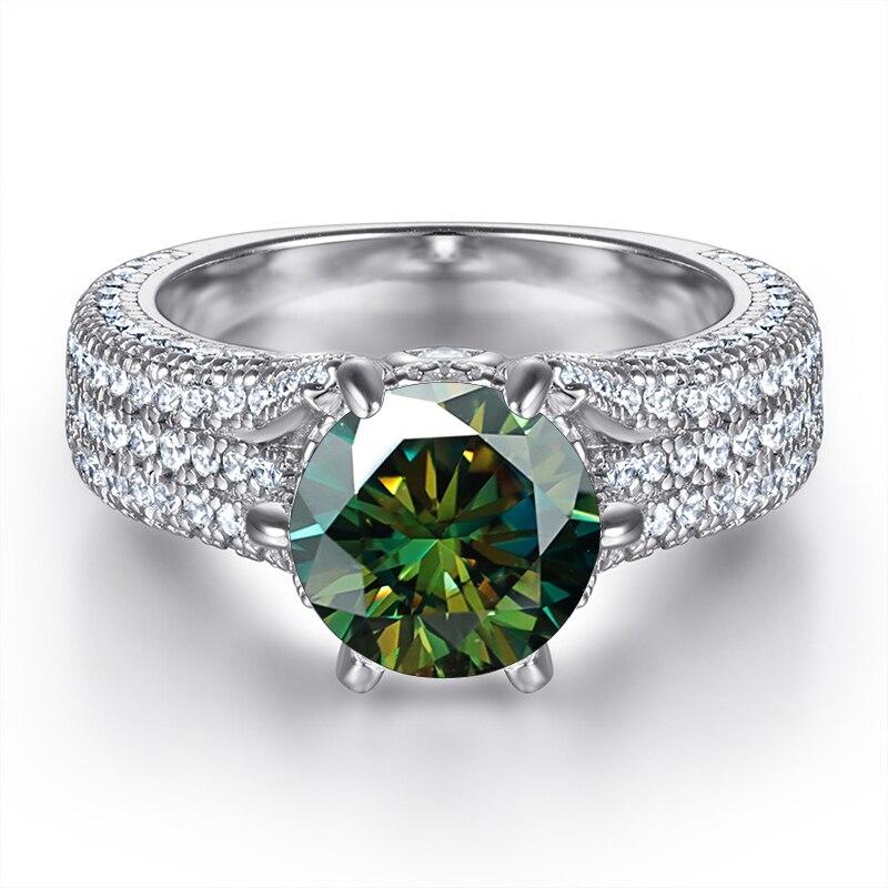 BagueRingen 2ct Moissanite Rings Original Silver 925 Jewelry Wedding Bands Female Fine Jewelry Gift Size 5-10