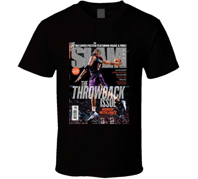 Slam Magazine Issue 180 Vince Carter Popular Basketball Magazine Grunge Look Unisex T-shirt