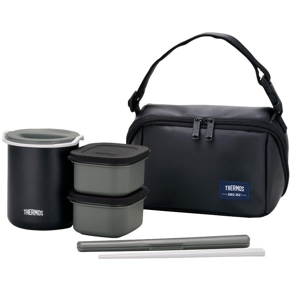 Термоконтейнер THERMOS для еды (ланч-бокс) 0,8 л, матовый черный, DBQ-362 MTBK