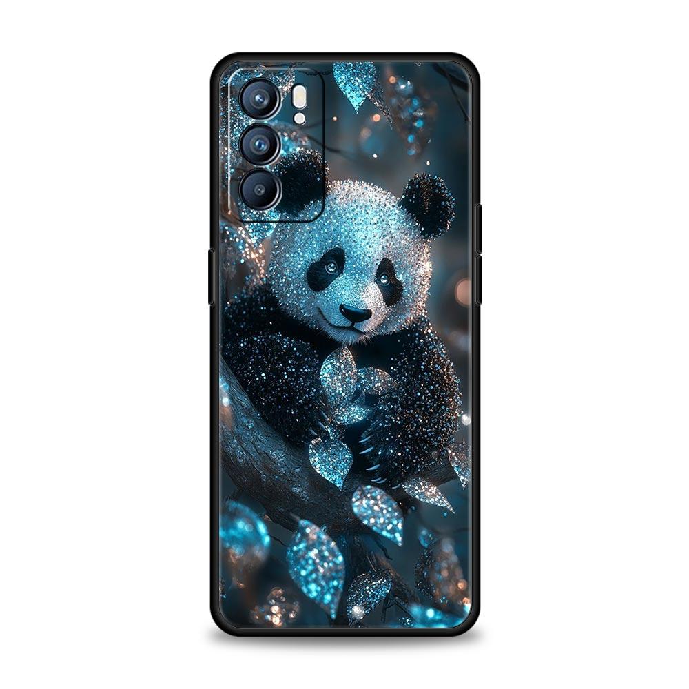Чехол для телефона с пандами для Oppo Reno 13 12 11 10 7 F Find X5 X6 A98 A80 A79 A78 A57 A54 A31 A17 Pro 5G Мягкий ТПУ Чехол Fundas Сумки