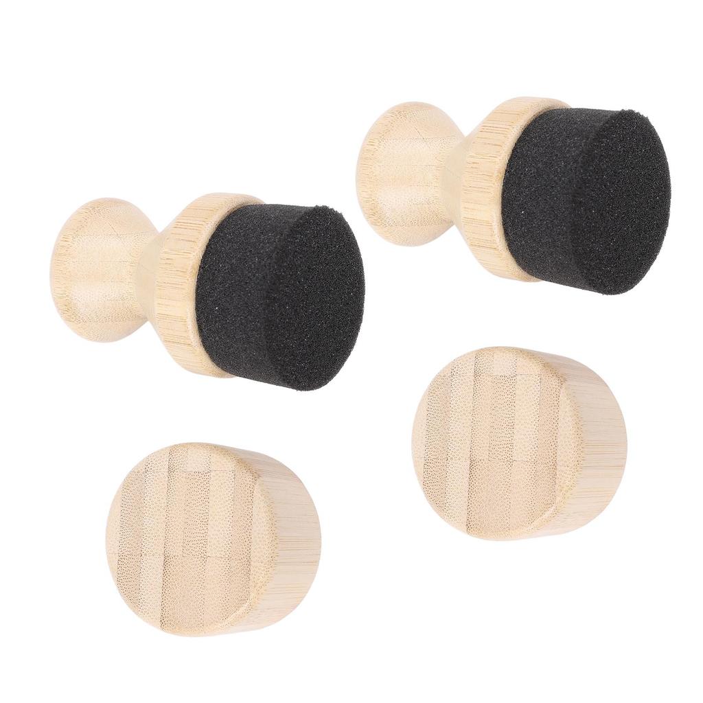 Набор из 2 аппликаторов для масла и воска для разделочных досок, губка из бамбука, аппликатор для масла, набор щеток для мытья деревянных лопаток, ложек и другой утвари