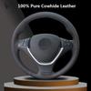 Сшитый вручную черный чехол на руль автомобиля из натуральной кожи для BMW X6 E71 2008 2009 2010 2012 2013 2014 E70 X5 2008-2012