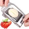 Egg Slicer for Hard Boiled Eggs Egg Cutter Strawberry Slicer Heavy Duty Aluminium Slicer Stainless Steel Wire Multipurpose Egg Slicer Dicer