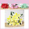 Silk Flower Lily Stems For Home Office Decor Gift For Valentines Day Party Christmas