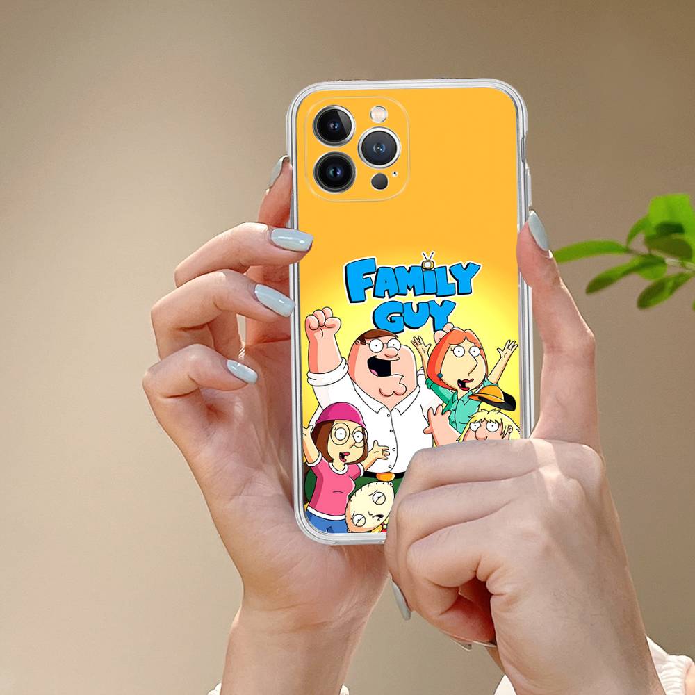 Aesthetic F-Family G-Guy Transparent Phone Case For IPhone 16 15 14 13 12 11 Pro Max Plus Soft Cover
