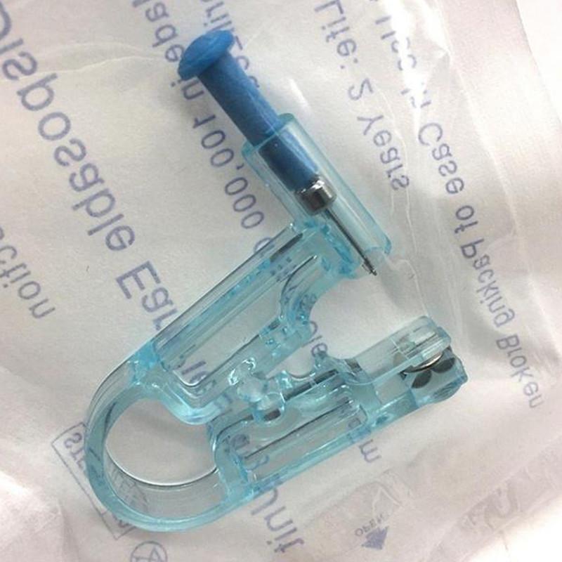 Ear Piercing Gun Safety Asepsis Tool Needle Disposable Body Kit Gem Earring Stud