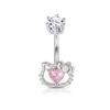CrysPure Stainless Steel Belly Button Rings Body Jewelry for Girls
