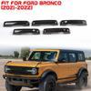 Rhyming Car Door Handle Cover Sticker Trims Scratch Protector Fit For Ford Bronco 2022 4Door Auto Decor Modified Parts