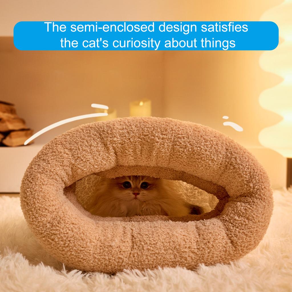 Зимняя кровать для котят, толстый флис, мягкий, удобный сон для маленьких домашних кроликов, зимняя кровать для сна в помещении, карманное гнездо