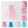 Enchanting Kids Girl Fairy Cape With Sparkly Glitter For Frozen Elsa Dress Up