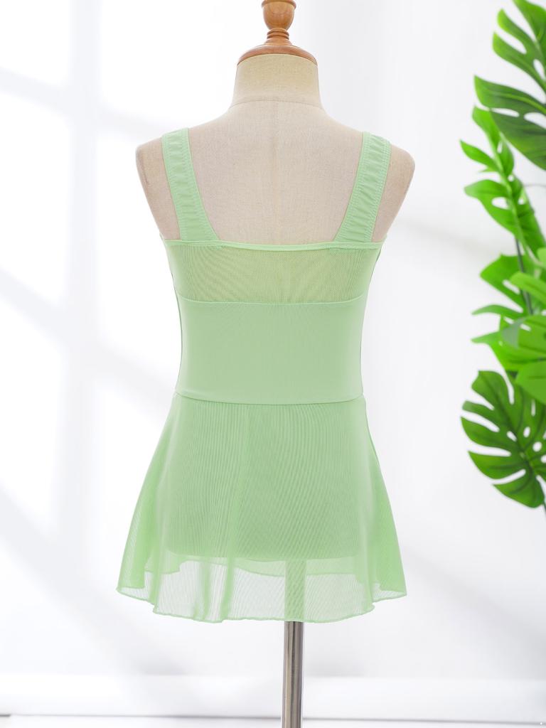 Детская спортивная одежда для девочек, костюм для художественного балета, гимнастики, танцевальная одежда, тренировочная одежда для танцев, однотонное праздничное платье