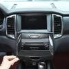 Углеродное волокно в стиле автомобиля, центральная навигационная рамка, накладка, наклейка для Ford Ranger Everest Endeavour 2015-авто