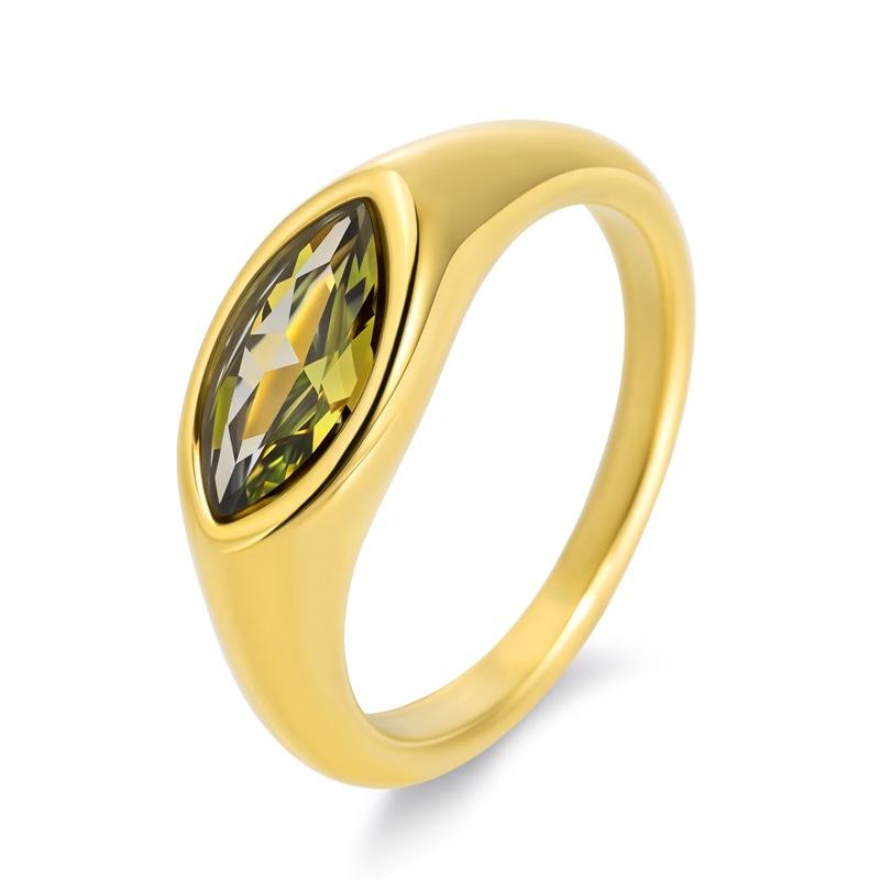 2026 Minimalist Design Personalized Fashion Ring 18K Gold Zircon Women's Ring High-end Jewelry