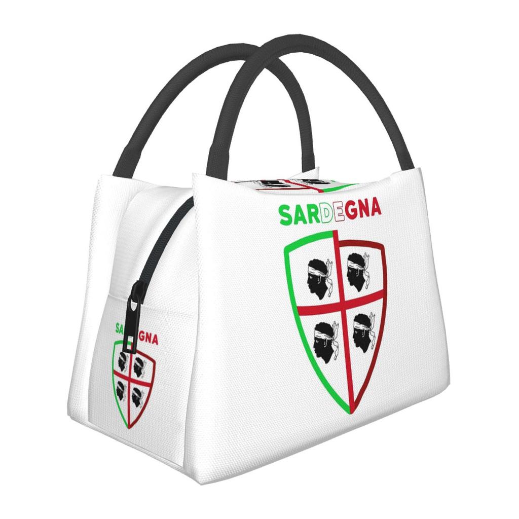 Corsica Flag French Corsican Pride Insulated Lunch Bag for Women Bento Storage Food Boxes Cooler Thermal Lunch Box Tote