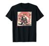 Japanese Art Cat Ninja Anime Style Samurai Cat Ukiyo-e T-Shirt