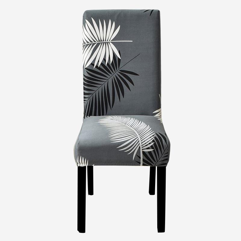 Чехлы на стулья с принтом, эластичные чехлы на кухонные сиденья, эластичные чехлы на стулья из спандекса для столовой, свадебного отеля, банкета, моющиеся, 1 шт.