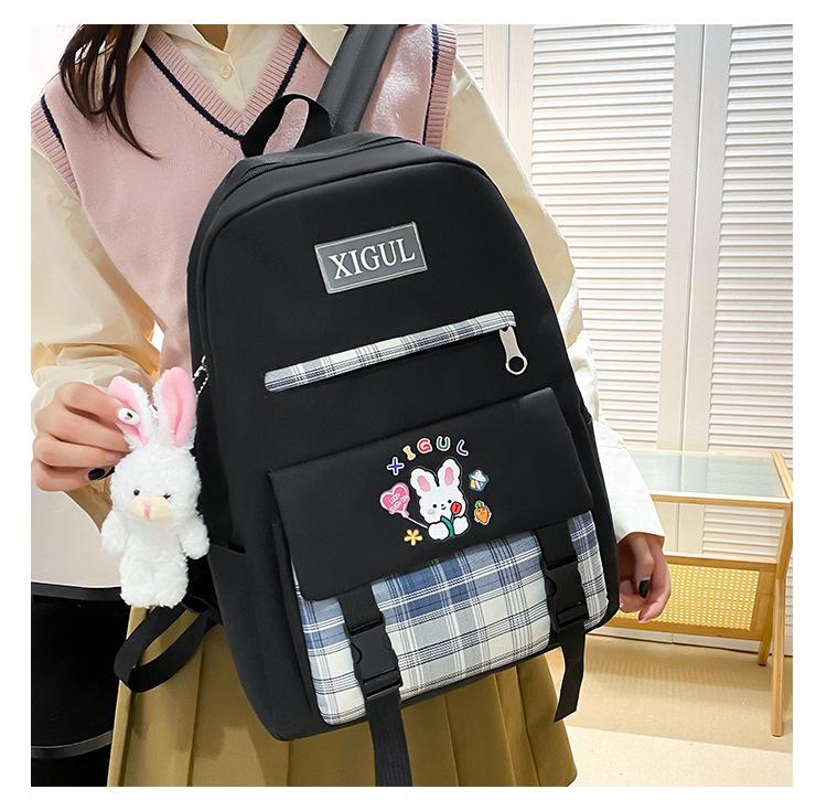 Студенческий школьный женский рюкзак большой емкости, многосекционный повседневный рюкзак