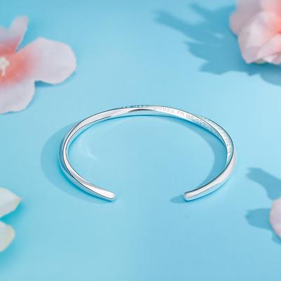 Кольцо Mobius с надписью, женский браслет, простой ретро, корейская версия, английские буквы, сплошной браслет, ювелирные изделия для молодежи