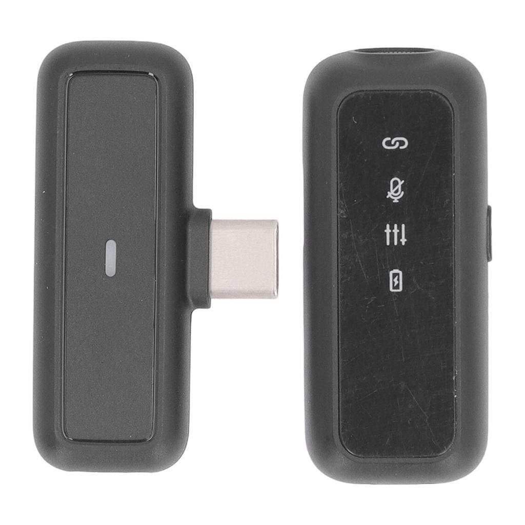 Беспроводные петличные микрофоны Type C с шумоподавлением, мини-петличный микрофон с клипсой и зарядным кейсом для записи видео в прямом эфире