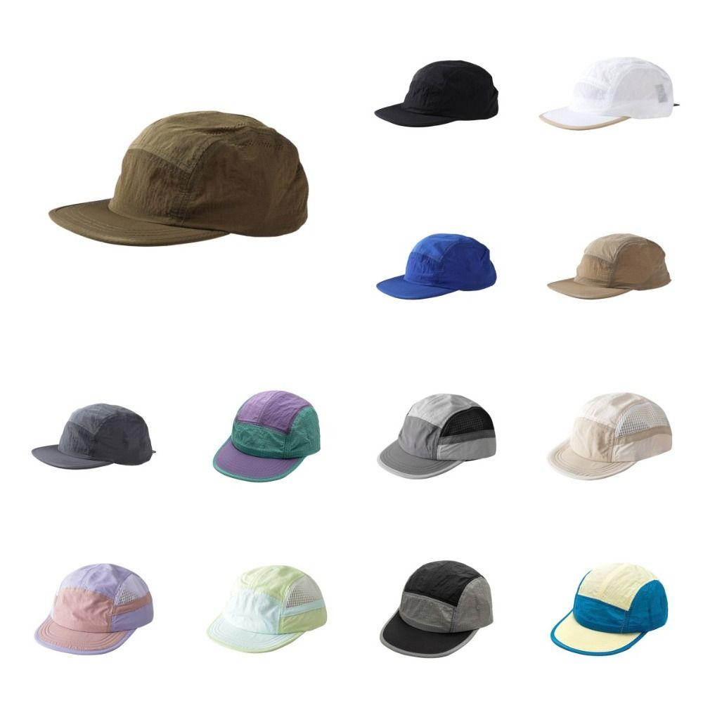 Fashion Color Matching Baseball Cap Quick-drying Korean Style Hiking Camping Hat 5-panel Breathable Men's Summer Hat Women
