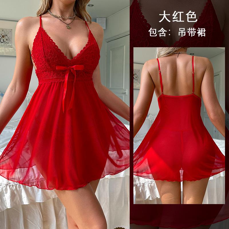 Сексуальная сетчатая прозрачная кружевная пижама, многоцветные варианты, ночная сорочка-топ, женская удобная одежда для дома 716, дышащая кокетливая одежда для сна, идеально подходит для теплой погоды