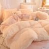 Thickened Thermal Mink Fleece Plush Solid Color Four-piece Set Crystal Fleece Coral Fleece Bedding Multi-piece Set