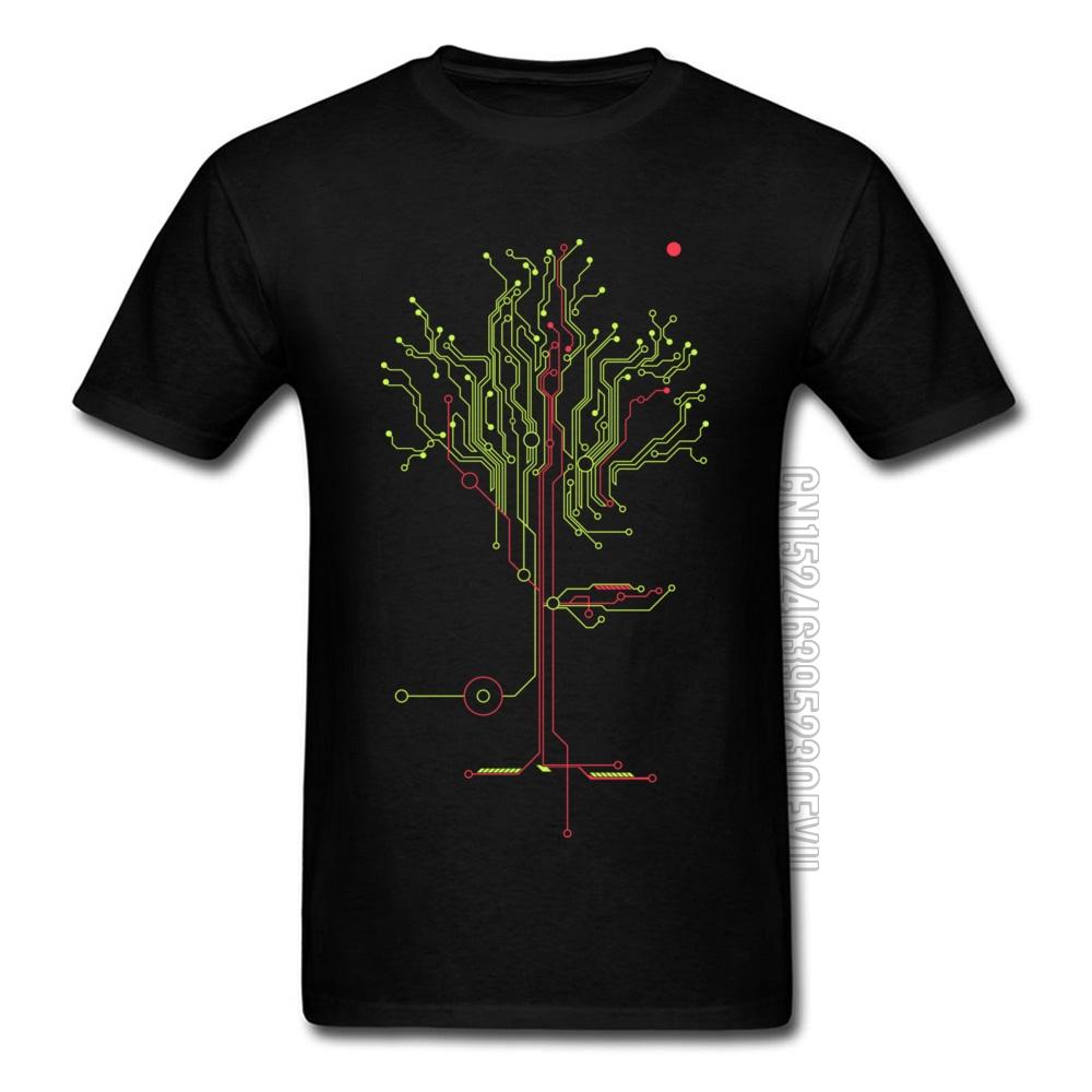 Men's Tops Tees Tree of Tomorrow IC Circuit Board Creative Design Youth Tshirt Oversized Fashion Cool Tops Tees Sweatshirt