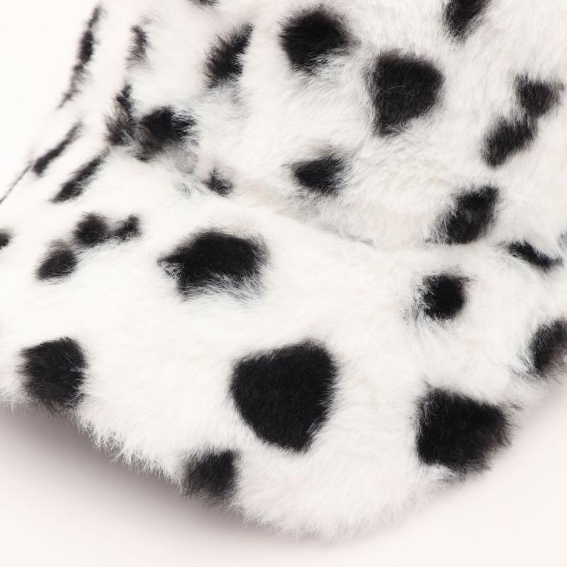Winter Warm Plush Leopard Print Adjustable Baseball Cap