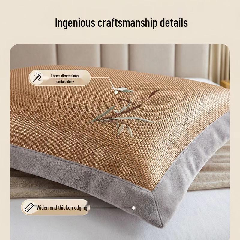 Summer Ice Silk Dual-Sided Cool Pillowcase: Washable, High-Grade, and Perfect for Students and Adults