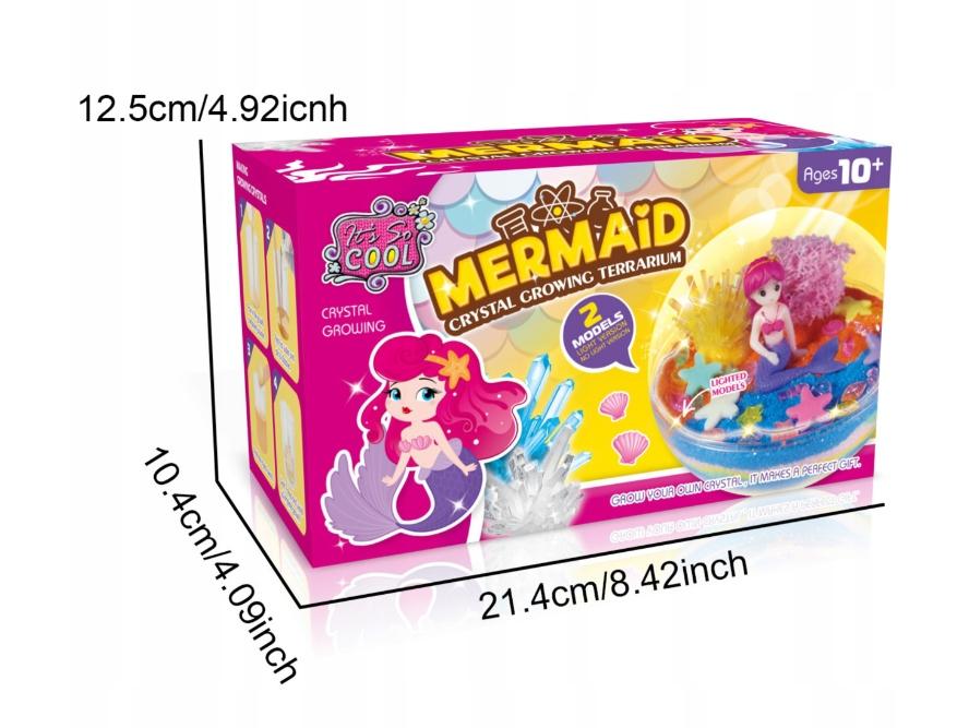 LED Crystal Growing Creative Educational Kit Aquarium Mermaid Chemist