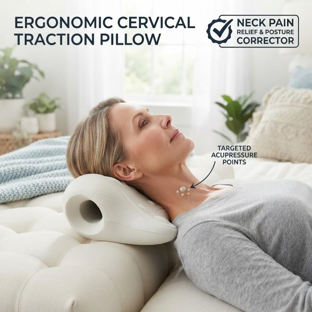 C-Shaped Contour Neck Massage Pillow Soft EVA Material C-Shaped Contour Pillow  Home Use