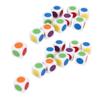 20Pcs Teaching 6 Sided Cubes 6 Colors Rounded Corner Teaching Color Dice for Educational Dice Toys