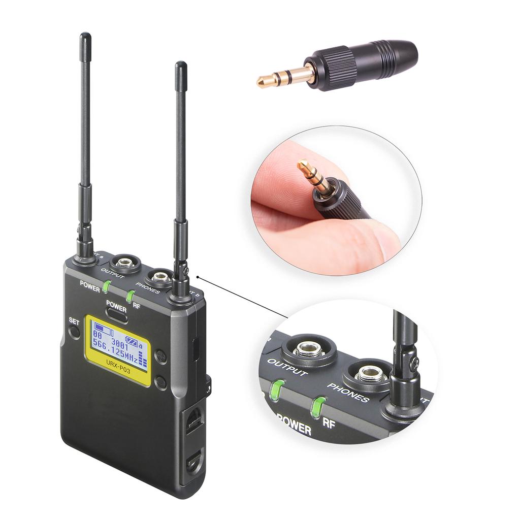 Черный 3,5 мм 1/8" Стерео Винтовой Аудио Разъем-Замок для Микрофона Sennheiser Запасной Штекер Адаптер