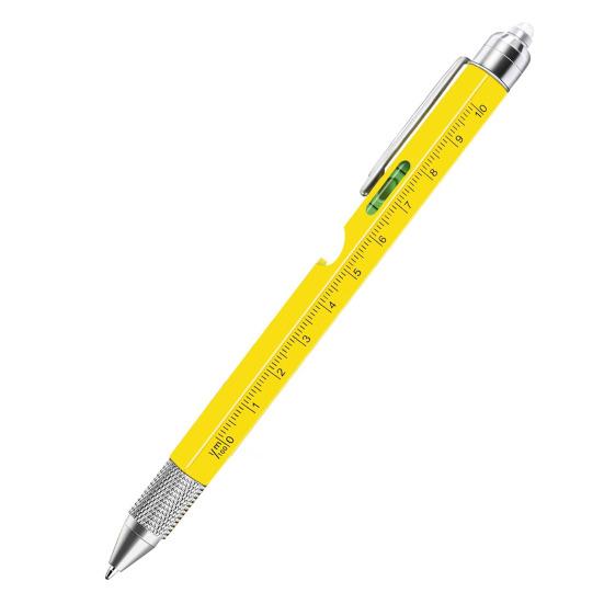 Многоцелевой инструмент ручка для мужчин светодиодная подсветка отвертка линейка стилус уровень открывалка для бутылок гаджеты 9-в-1 мультитул ручка