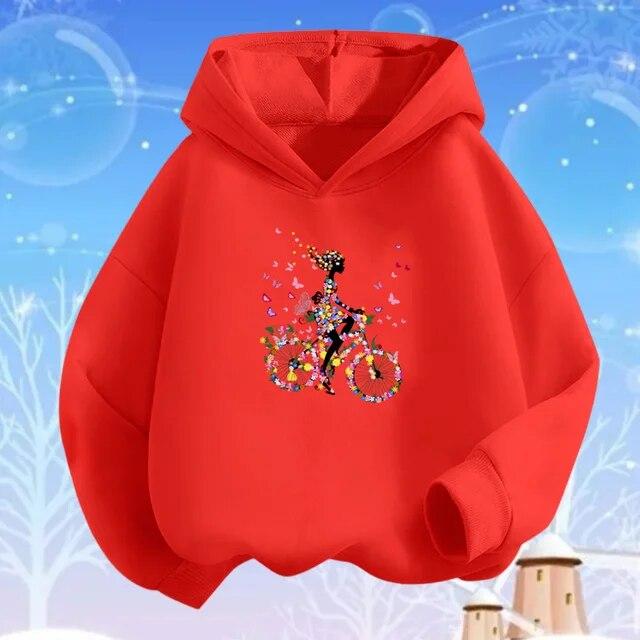 Модные толстовки с принтом Эйфелевой башни в Париже для девочек, осенние и зимние тонкие уличные пуловеры с длинными рукавами