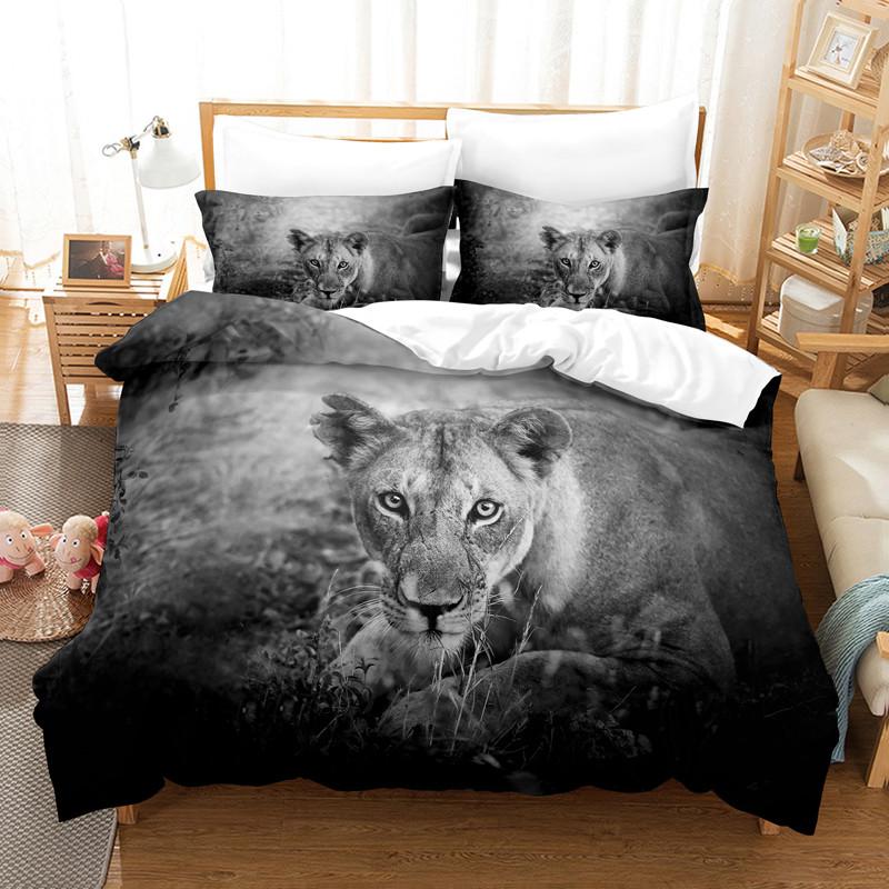 Комплект постельного белья Lion, комплект пододеяльников, комплект постельного белья с 3D-печатью, комплект постельного белья размера Queen, модный дизайн