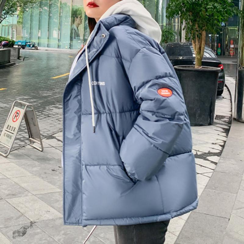 Женские зимние куртки-пуховики, толстые теплые пуховые пальто с хлопковой подкладкой, женские модные свободные короткие парки с капюшоном оверсайз
