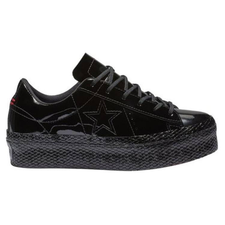 Converse Женская платформа на одну звезду, патентный черный, 562604c