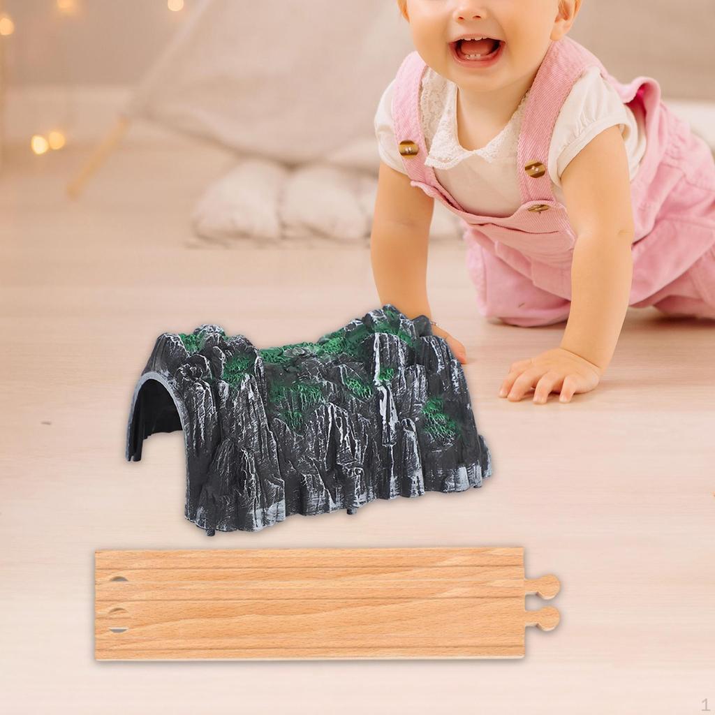 Модель туннеля для пещерного поезда «Рокери», прямые деревянные гусеницы, расширение, соединительные пути «сделай сам», для