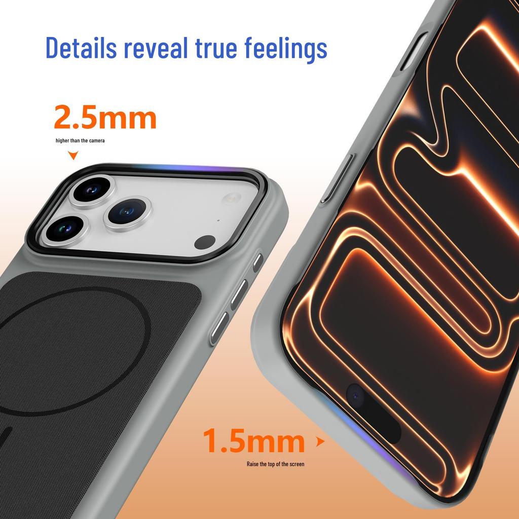 iPhone 17 Pro Max Чехол из технологичной ткани с магнитом - Apple 16 Pro Продвинутая противоударная крышка
