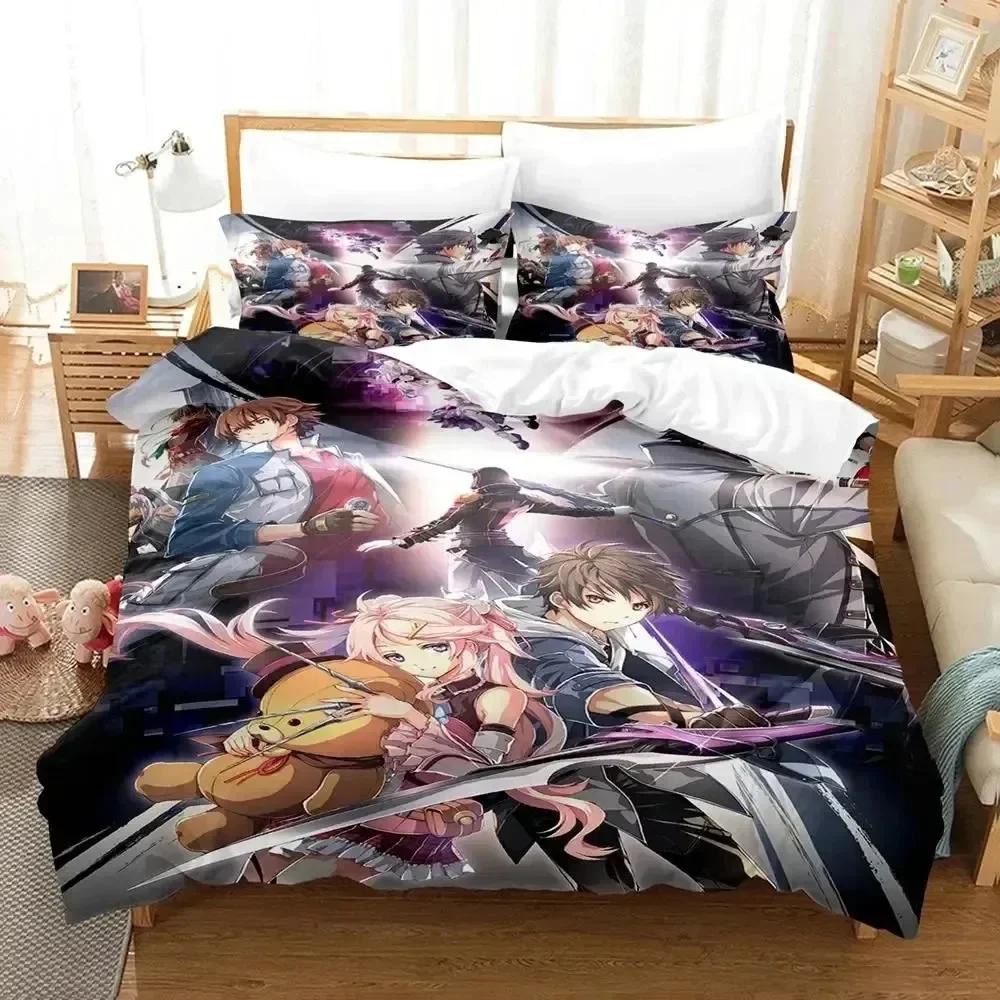 Luxury New 3D Print Anime Legend of Heroes Bedding Set Duvet Cover Bed Set Quilt Cover Pillowcase Queen Boys Adult Bedding Set